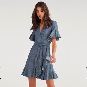 7 For All Mankind Blue Mini Dress